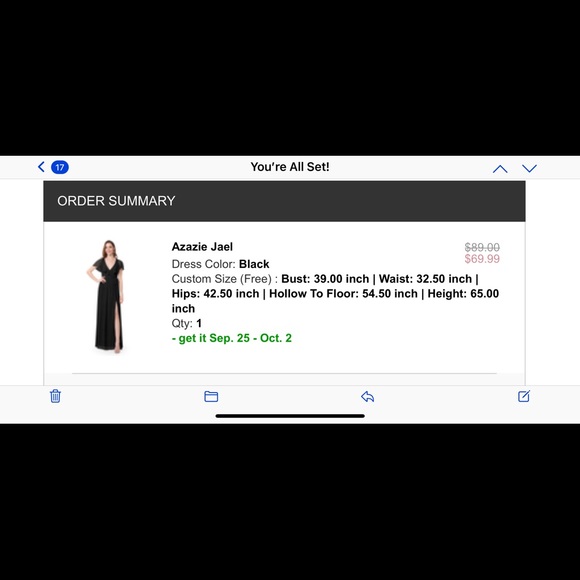 Azazie Jael Maxi Dress Black NWT - Picture 2 of 4